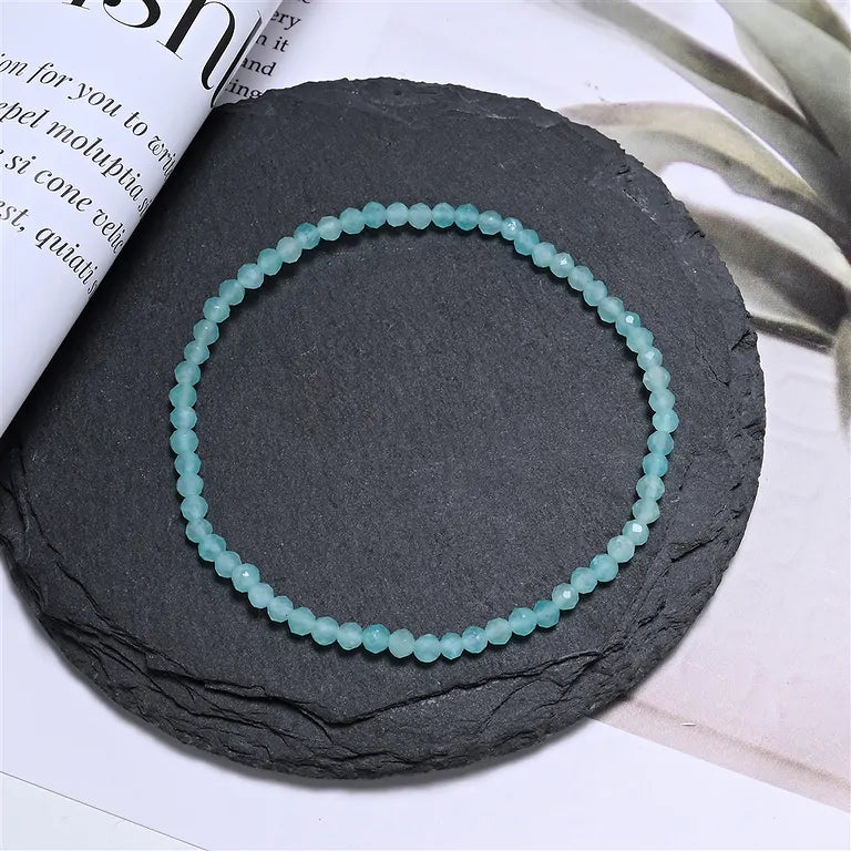 Amazonit 3mm - facettiertes Armband