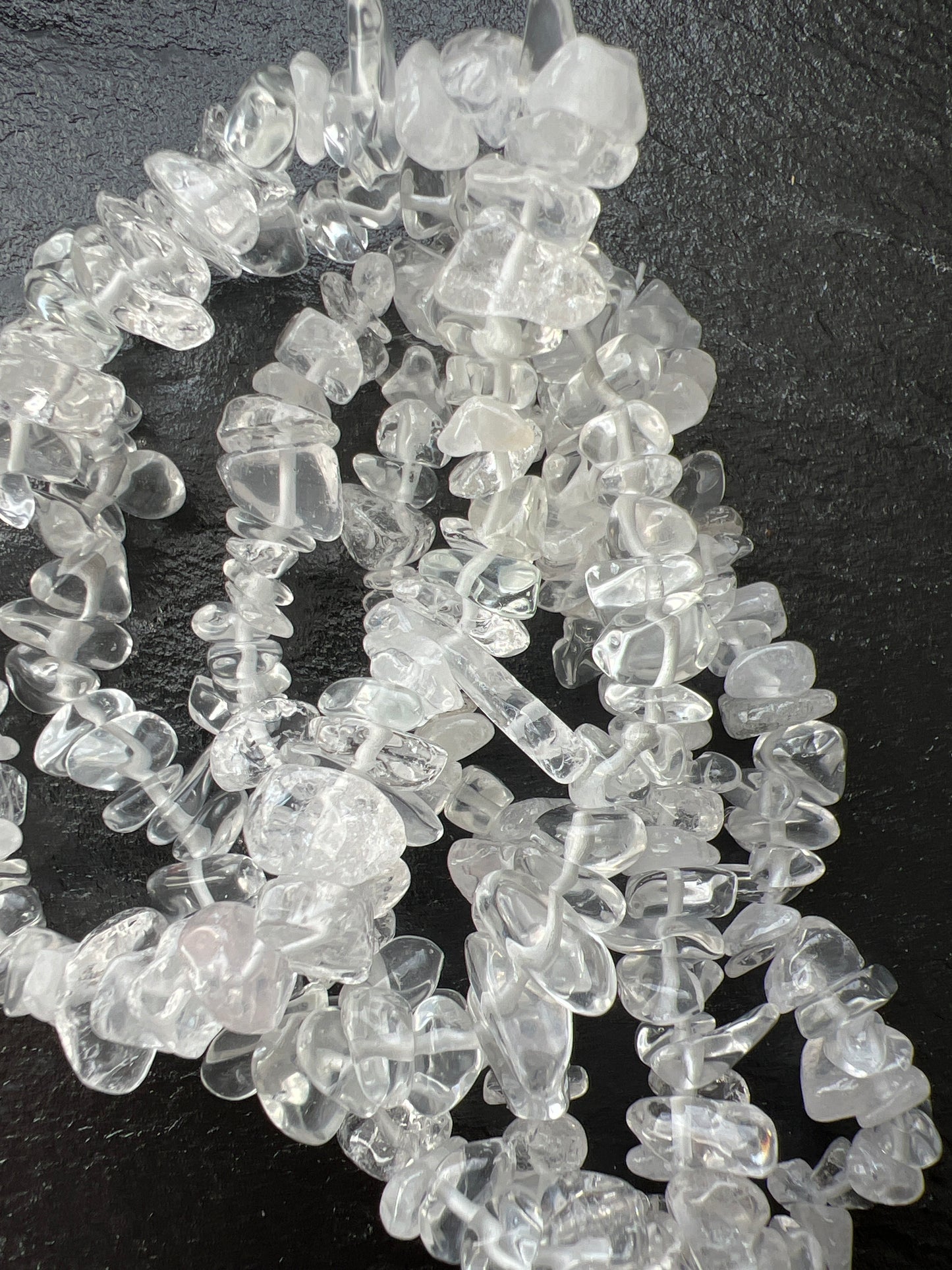 weißer Bergkristall - Splitterarmband
