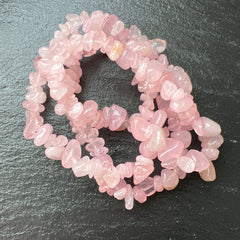 Rosenquarz - Splitterarmband