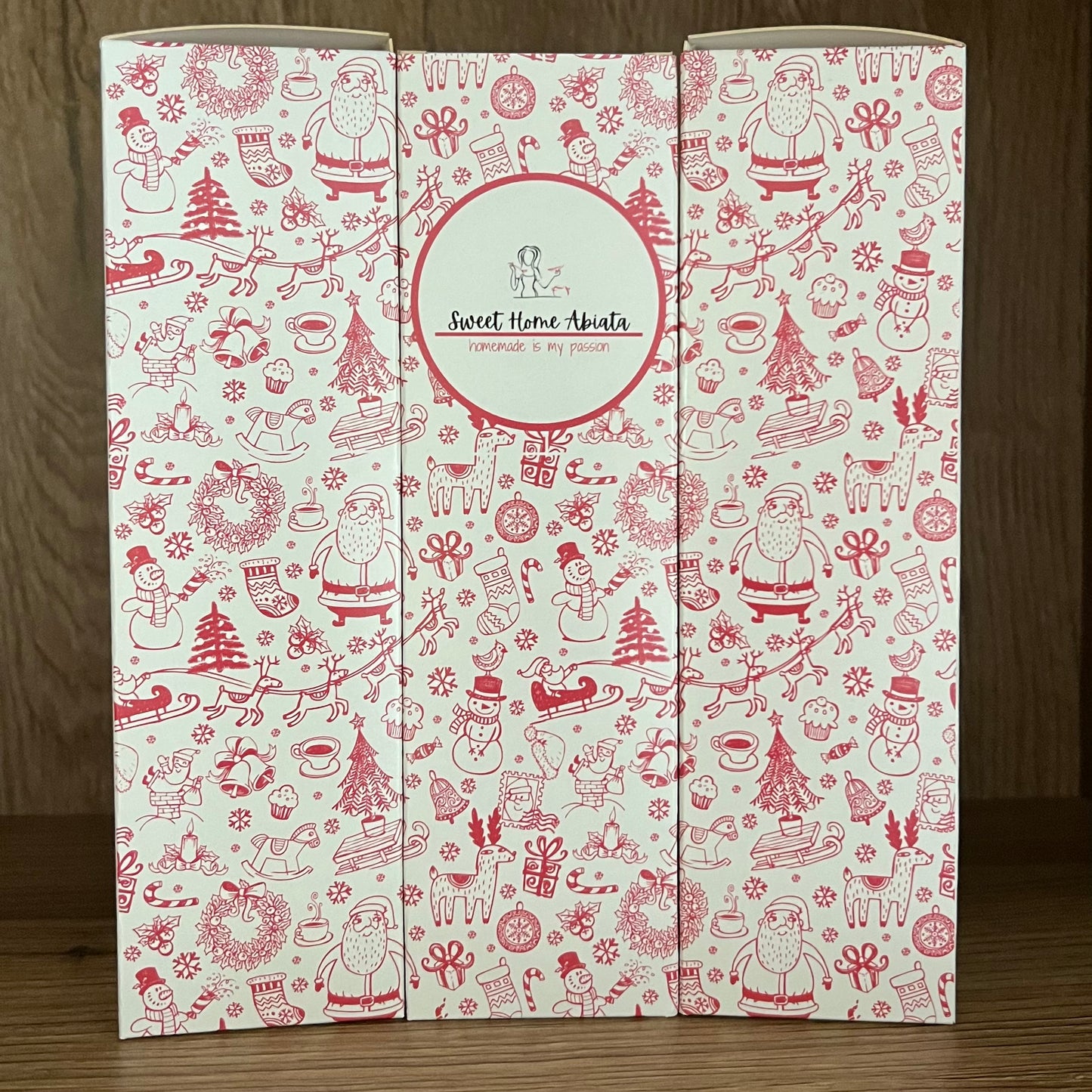 Schmuckkarton für 3x100 Gramm Gläser (Leerverpackung) - WEIHNACHTEN