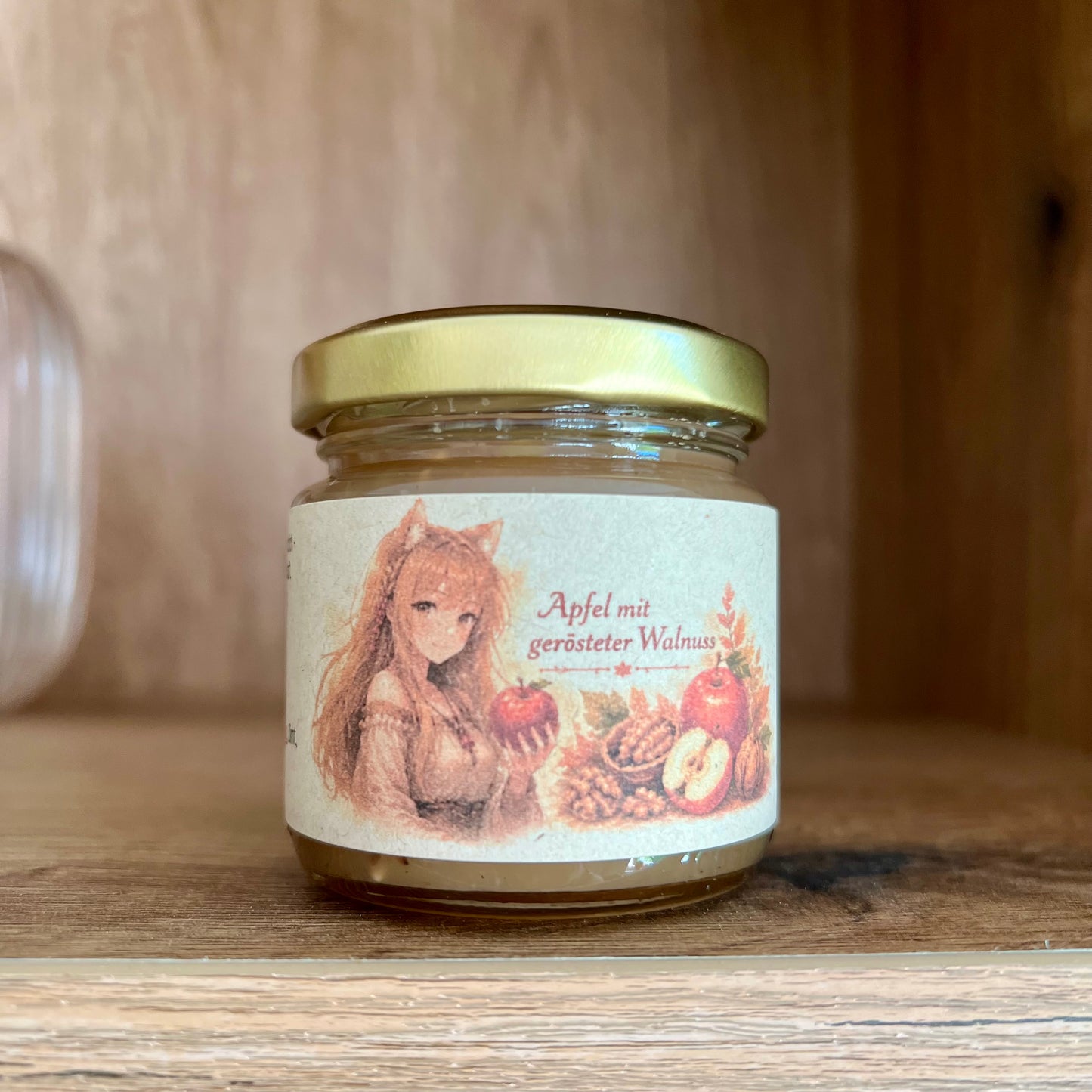 Apfel mit gerösteter Walnuss - Fruchtaufstrich 100 Gramm