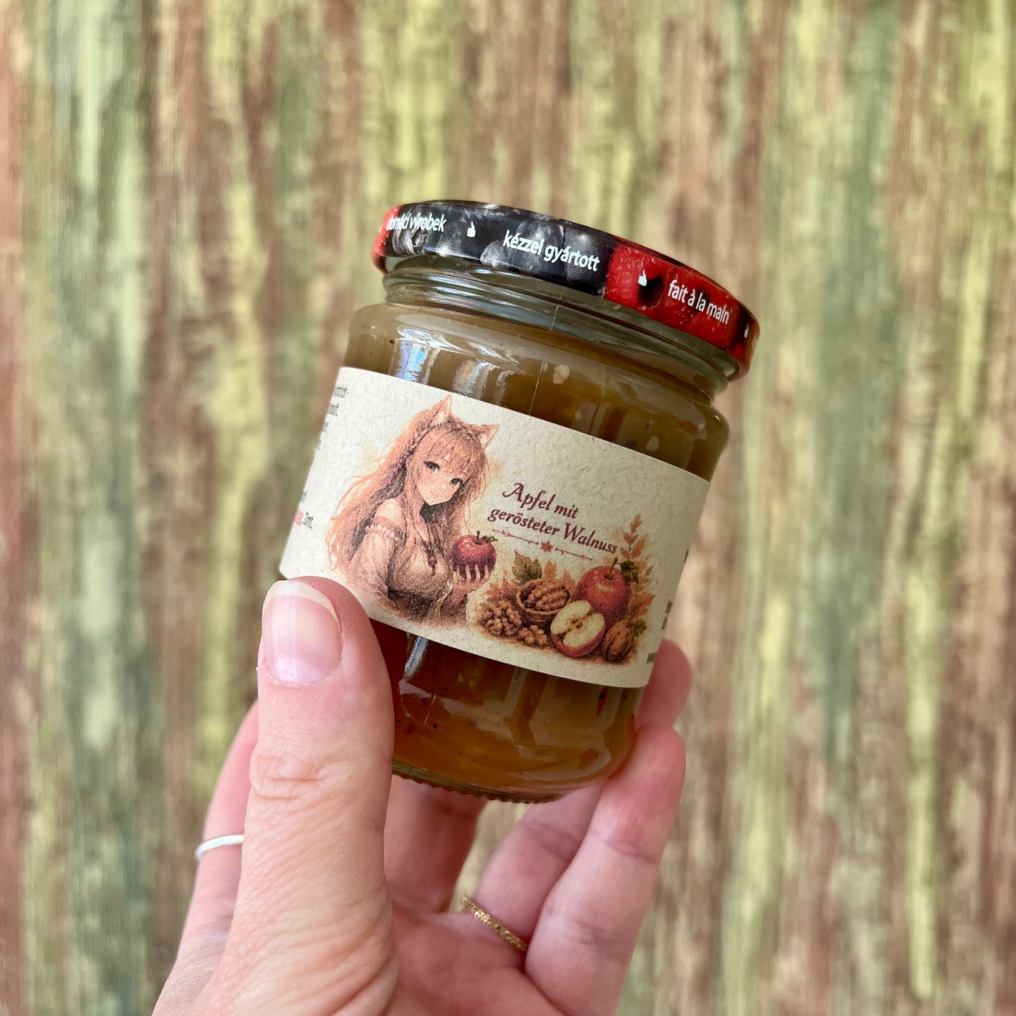 Apfel mit gerösteter Walnuss - Fruchtaufstrich 200 Gramm