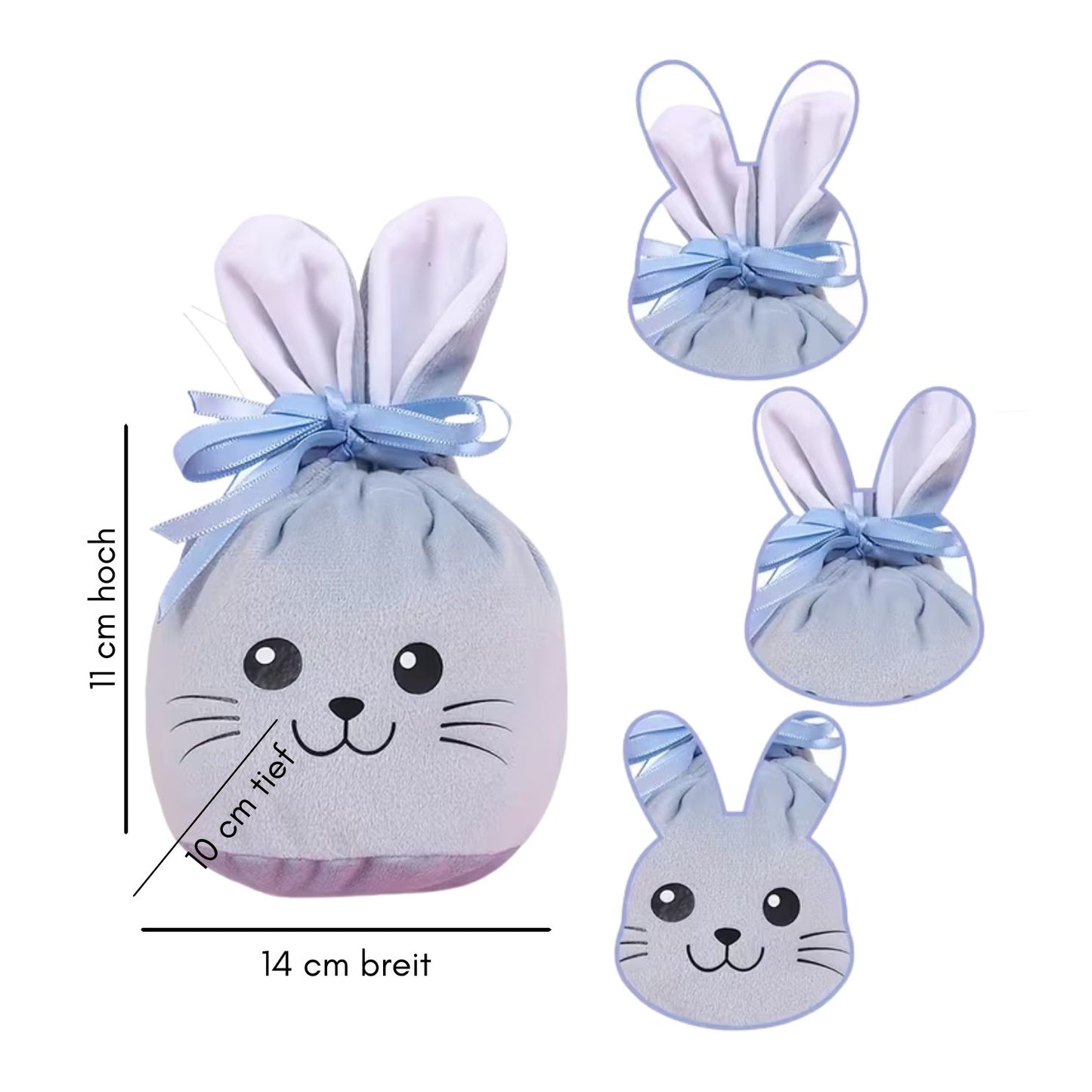 Oster Geschenkbeutel aus Samt – wiederverwendbare Geschenkverpackung - ohne Inhalt