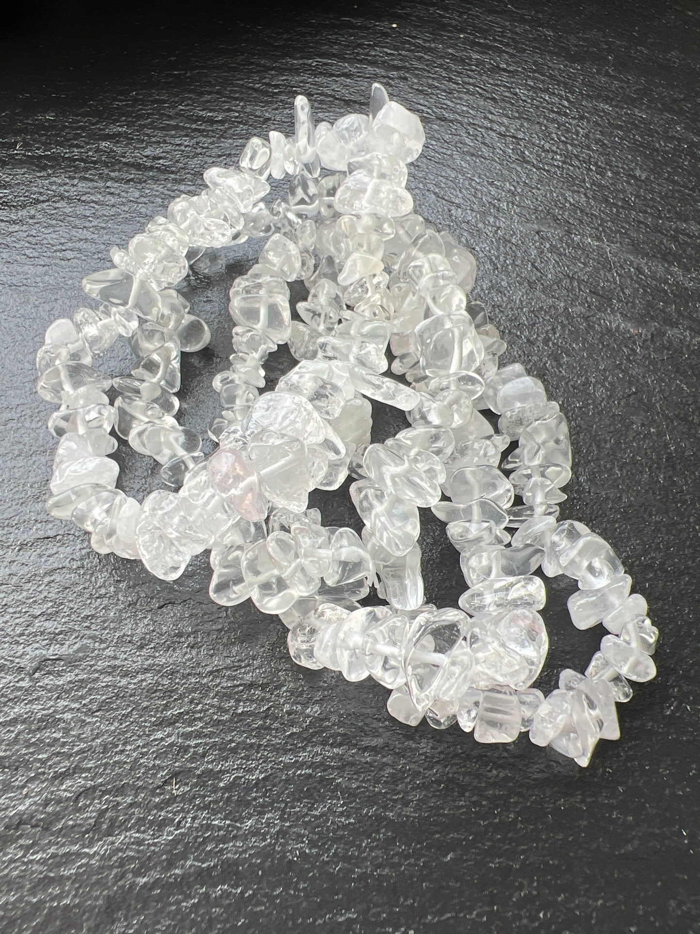 weißer Bergkristall - Splitterarmband