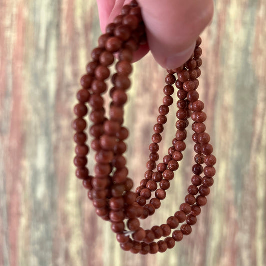 goldener Sandstein – 4 mm, ca. 18 cm - Armband