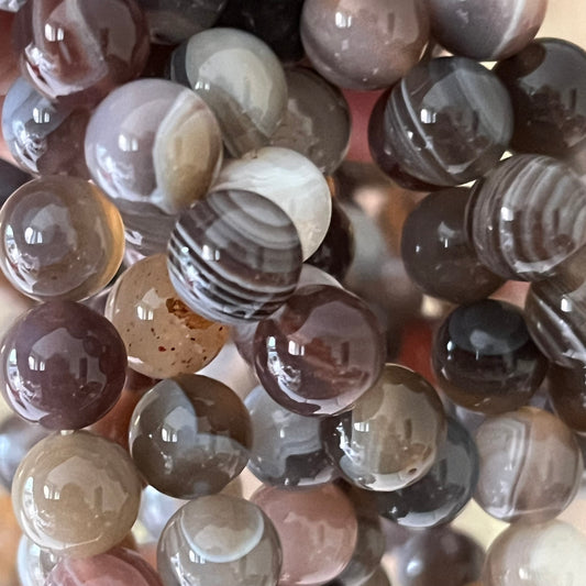 Botswana Achat – 8 mm, ca. 18 cm - Armband