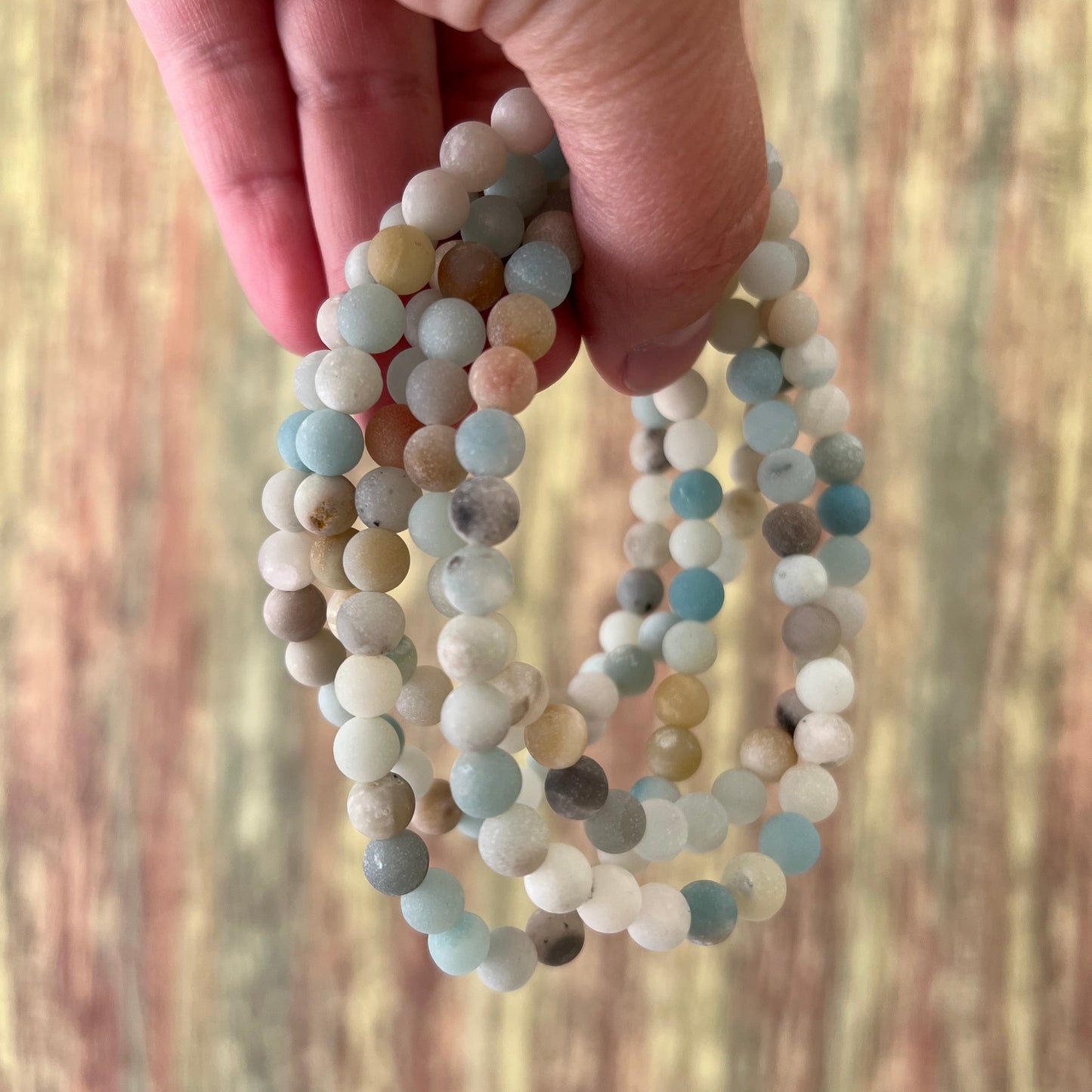 Amazonit – matt, 6 mm, ca. 18 cm - Armband