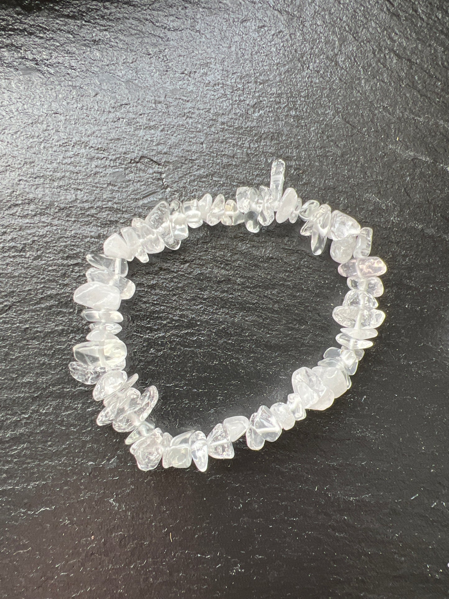 weißer Bergkristall - Splitterarmband
