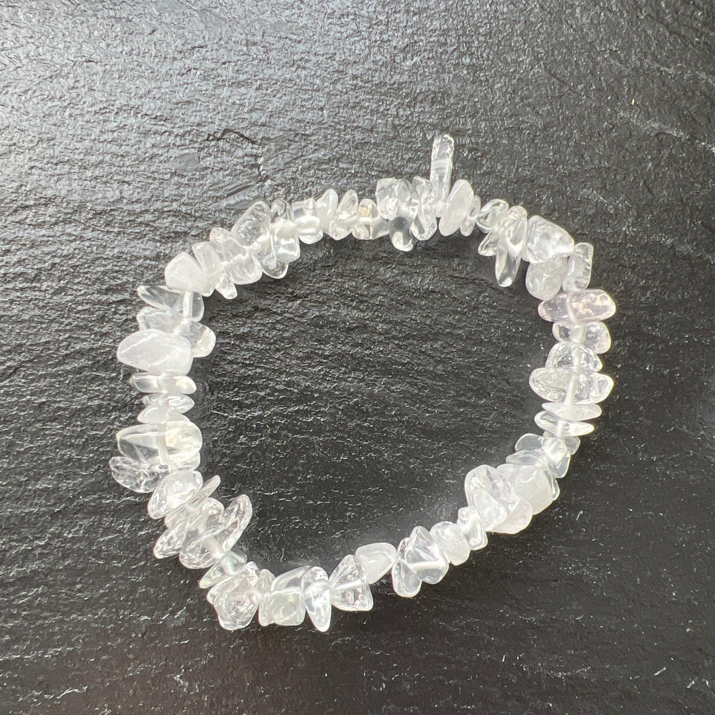 weißer Bergkristall - Splitterarmband