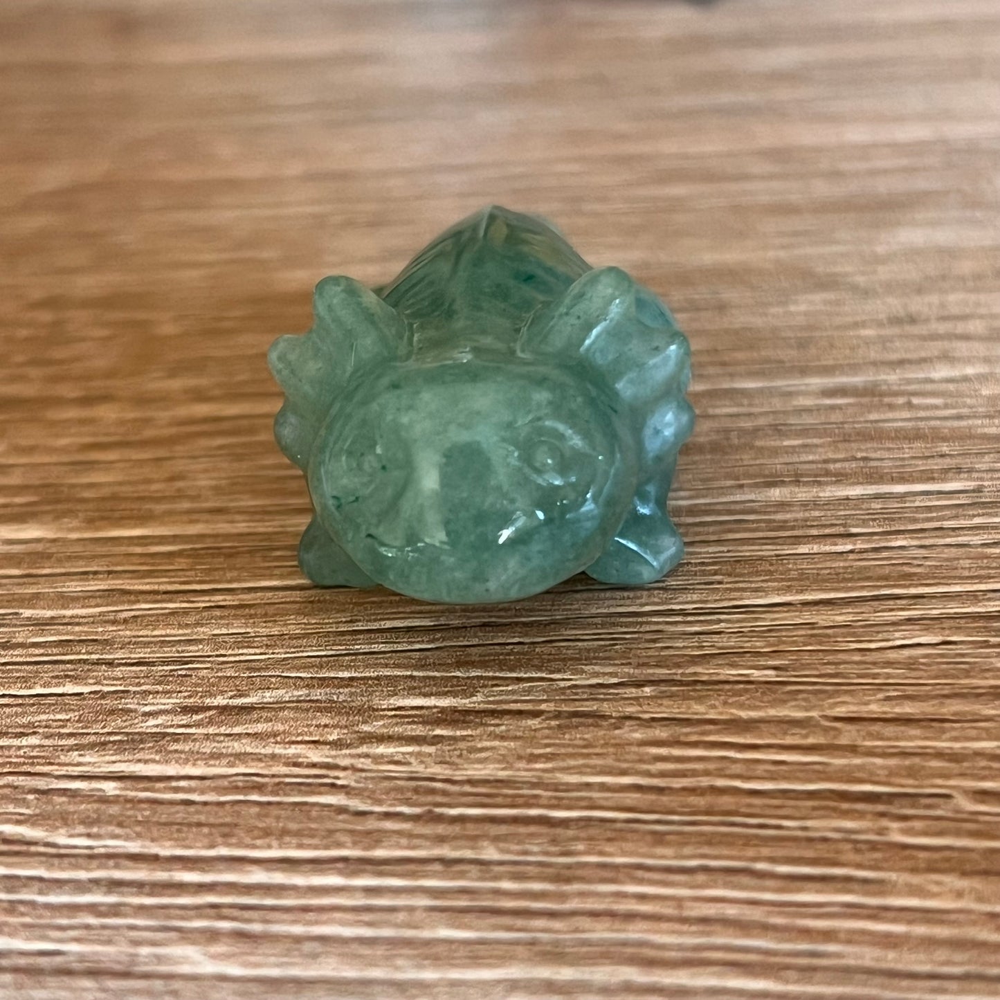 Axolotl aus grünem Aventurin