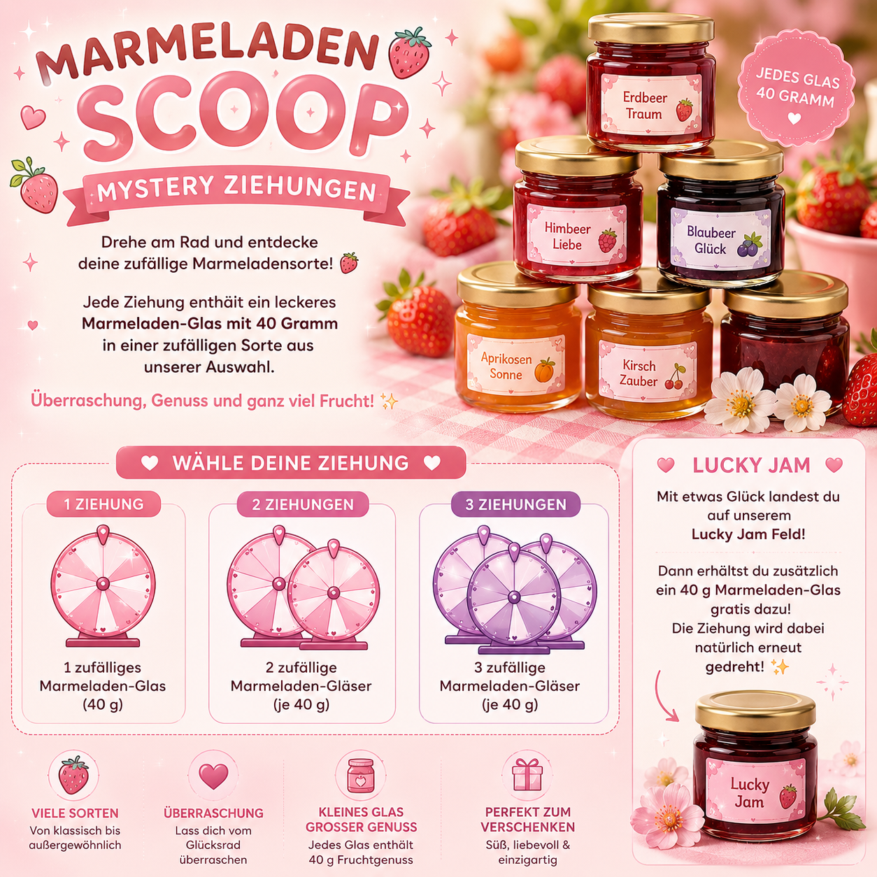 Marmeladen Scoop – Mystery Ziehungen für 40 Gramm