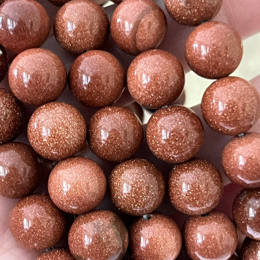 goldener Sandstein – 10 mm, ca. 18 cm - Armband