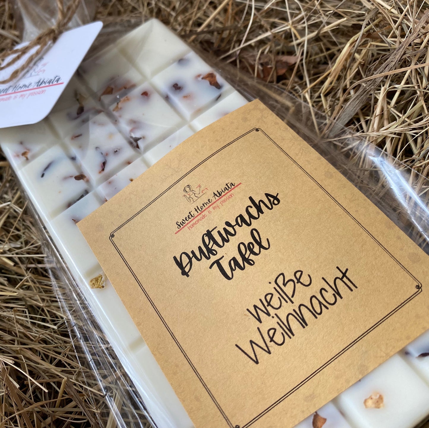 weiße Weihnacht - Tafel - Rapswachs