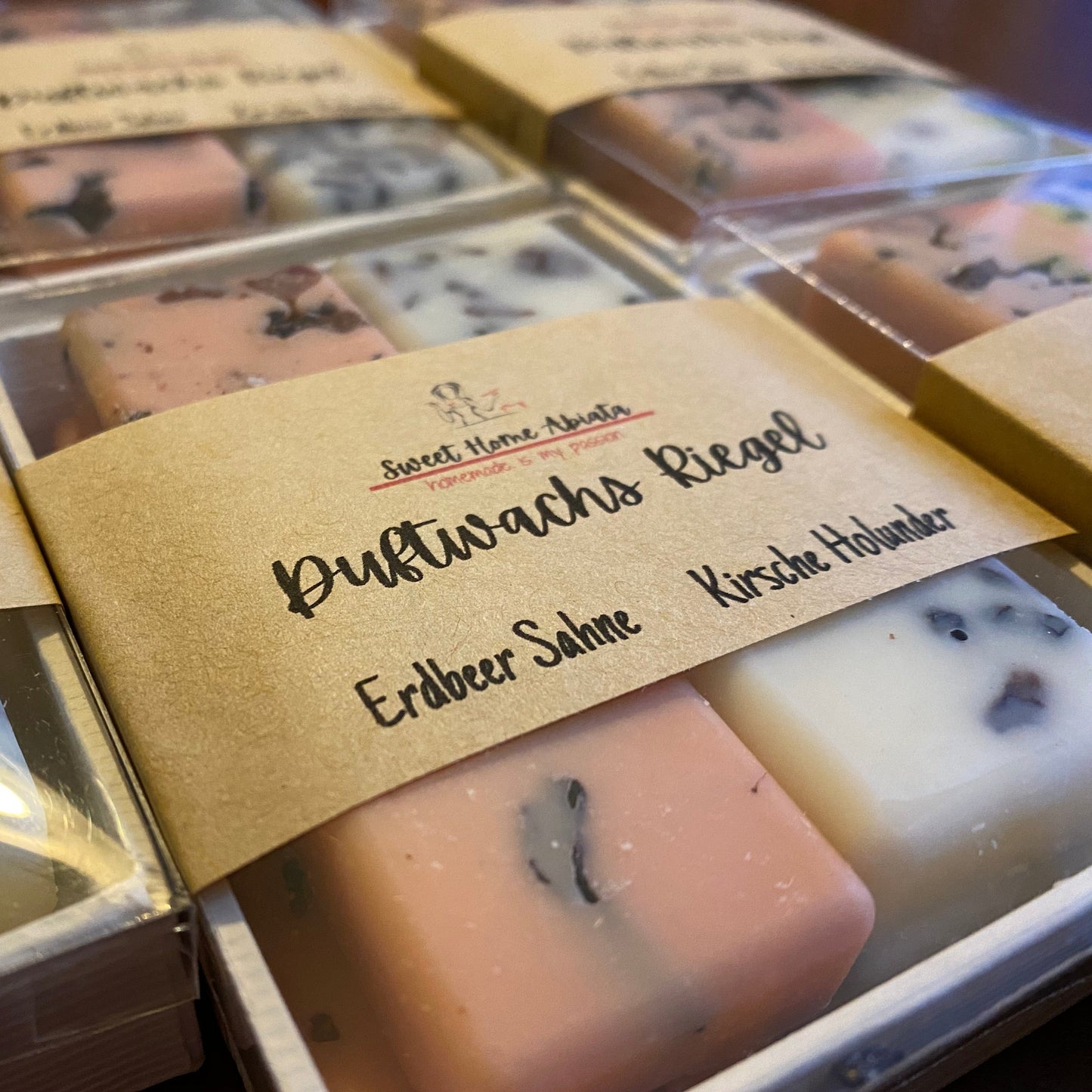 Duftwachs Riegel-Set / Erdbeer Sahne & Kirsche Holunder