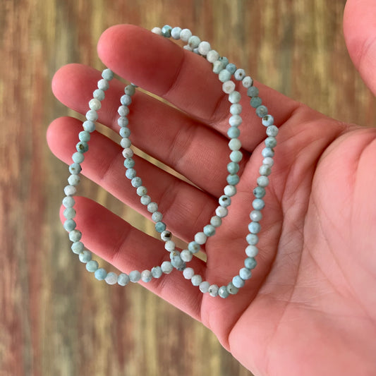 Larimar-Armband 3 mm | Facettiert