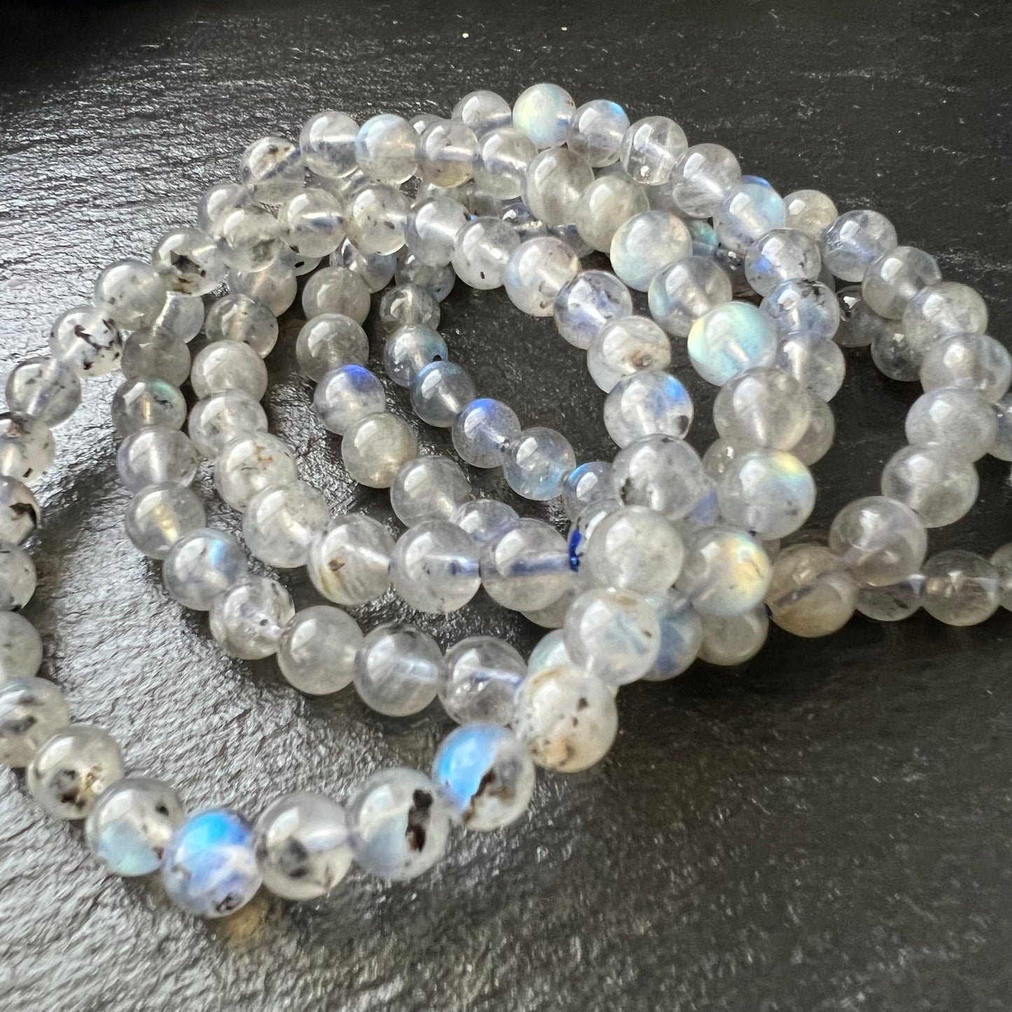Labradorit & Mondstein – Armband der Intuition & Transformation - 6mm
