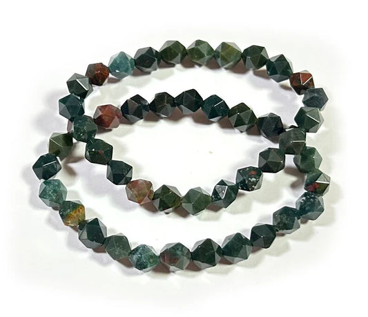 Drachenblutstein – facettiertes Armband, 6 mm, 18 cm
