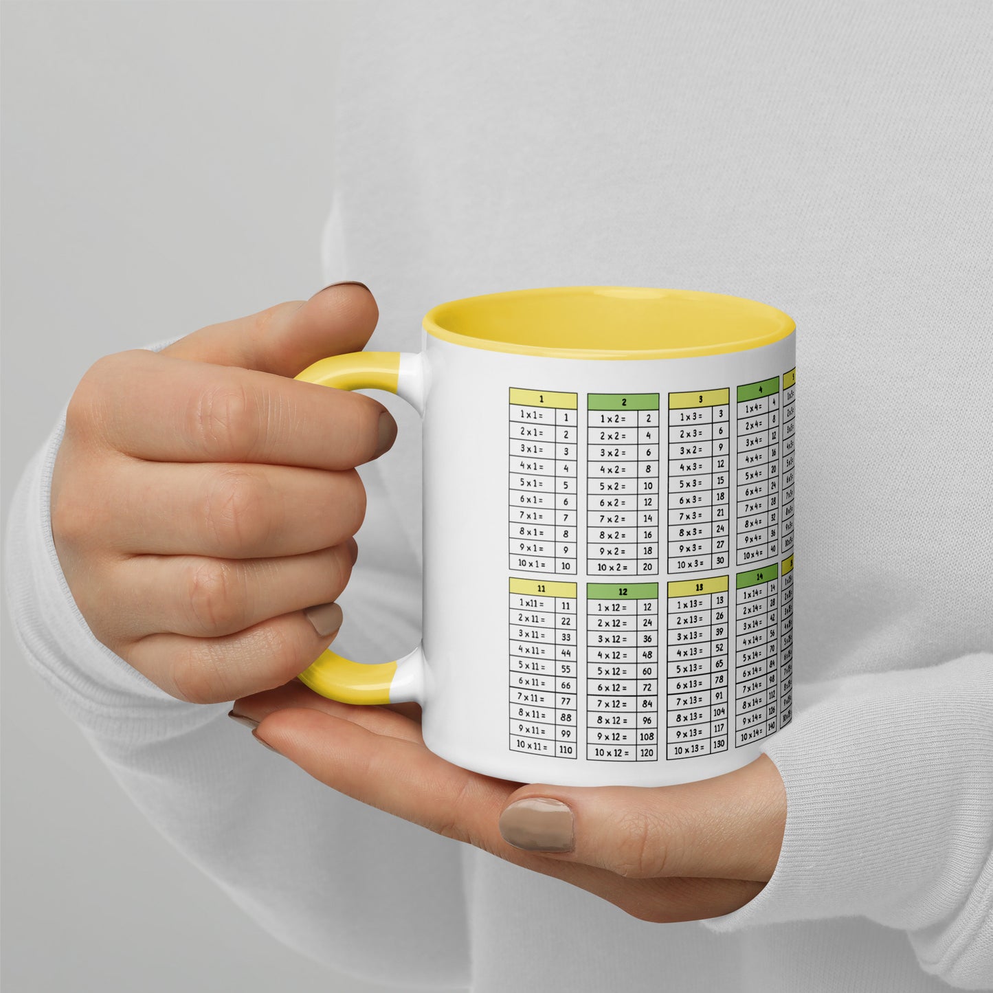 Schluck für Schluck zum Matheglück - Keramiktasse mit dem 1x1 bis 20