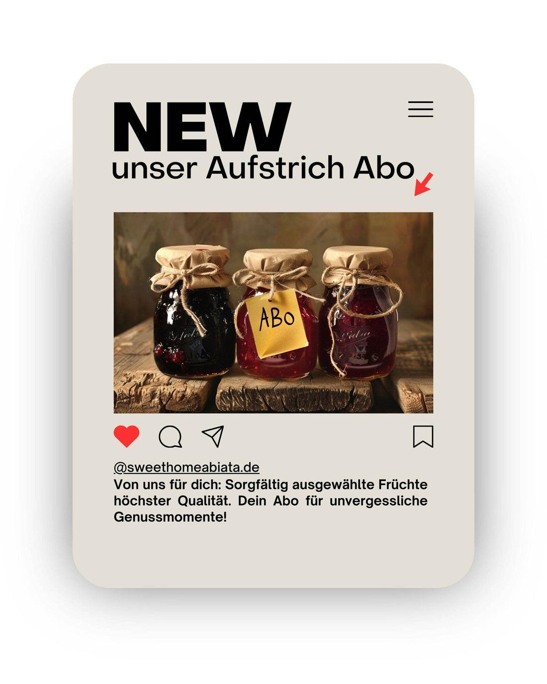 Aufstrich ABO - Sweet Home Abiata