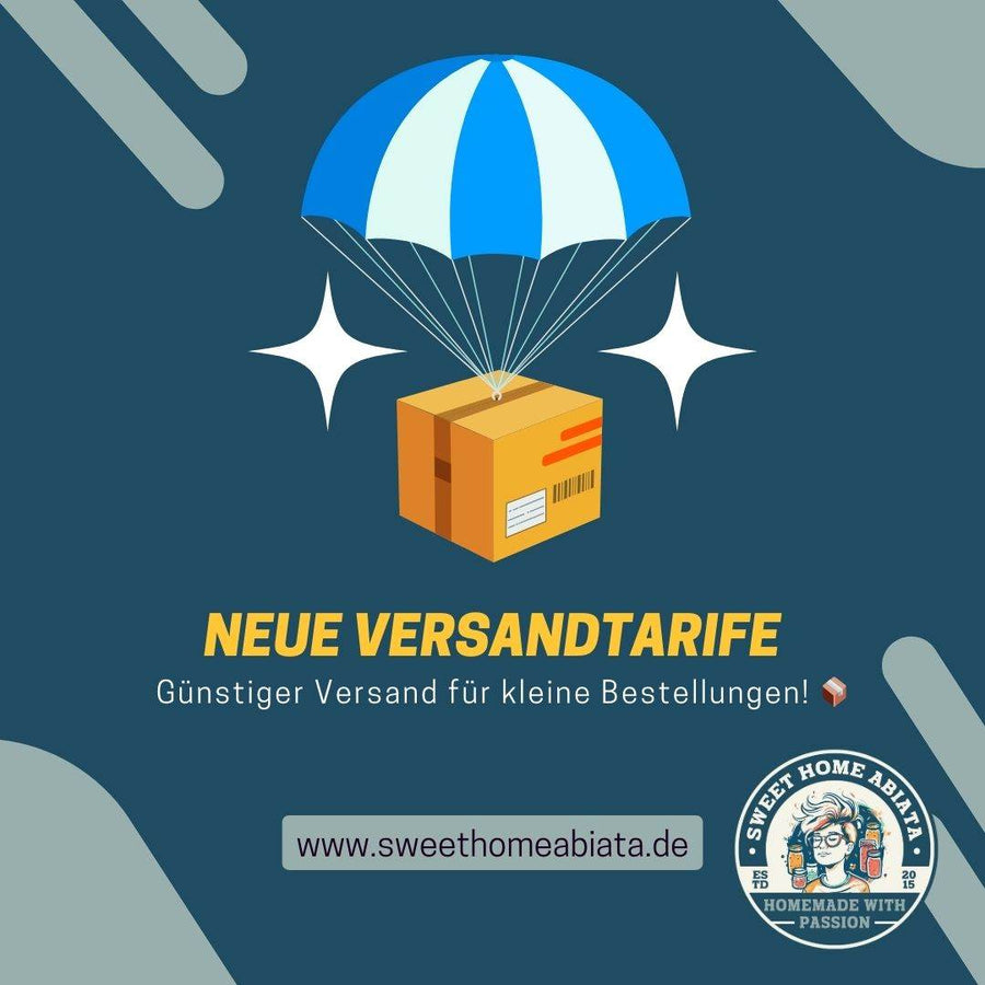 🎉 Neue Versandtarife – Günstiger Versand für kleine Bestellungen! 📦