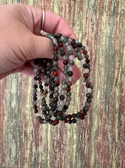 afrikanischer Blutstein – 4 mm, 18 cm - Armband