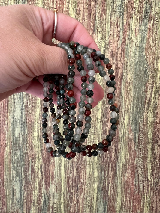 afrikanischer Blutstein – 4 mm, 18 cm - Armband