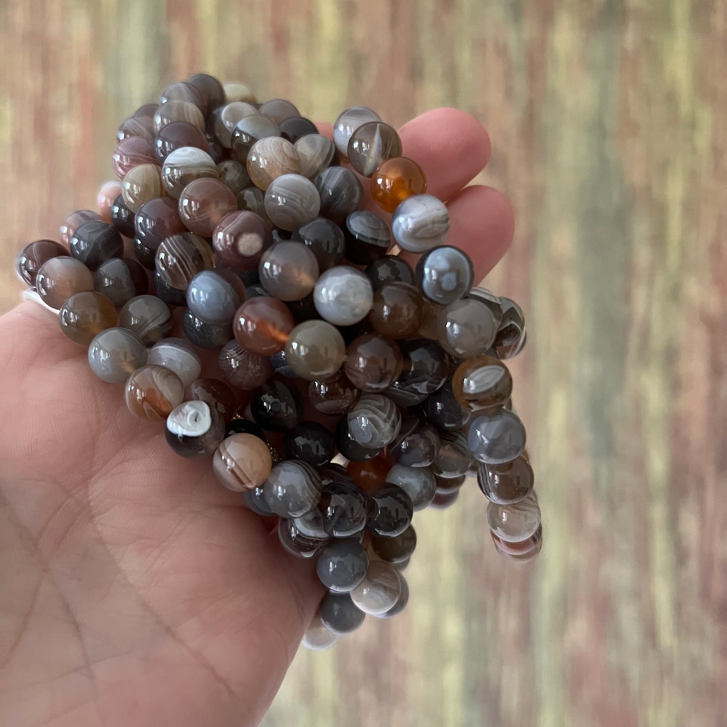 Botswana Achat – 8 mm, ca. 18 cm - Armband