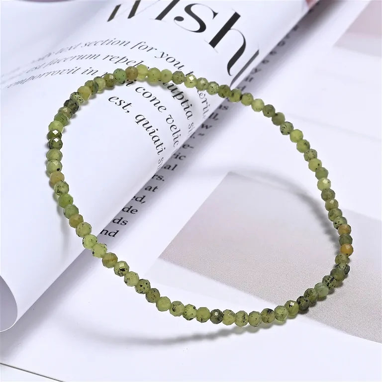 Nephrit-Armband 3 mm | Facettiert