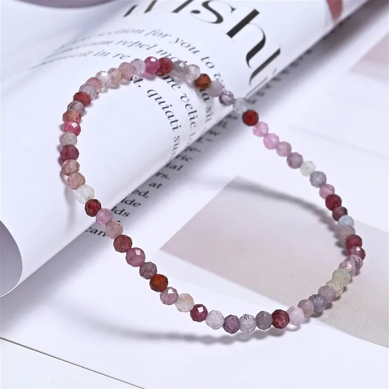 Buntes Spinell-Armband 3 mm | Facettiert