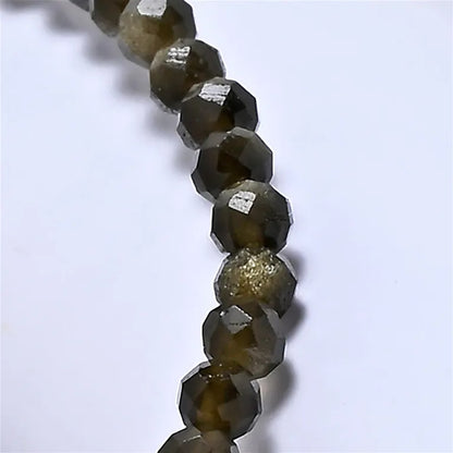 Goldglanz-Obsidian-Armband 3 mm | Facettiert