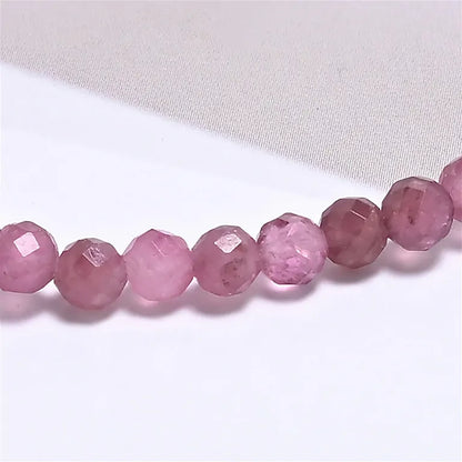 Rosa Turmalin-Armband 3 mm | Facettiert