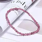 Rosa Turmalin-Armband 3 mm | Facettiert