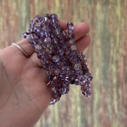 Lodolith Quarz – 6 mm, ca. 18 cm - Armband