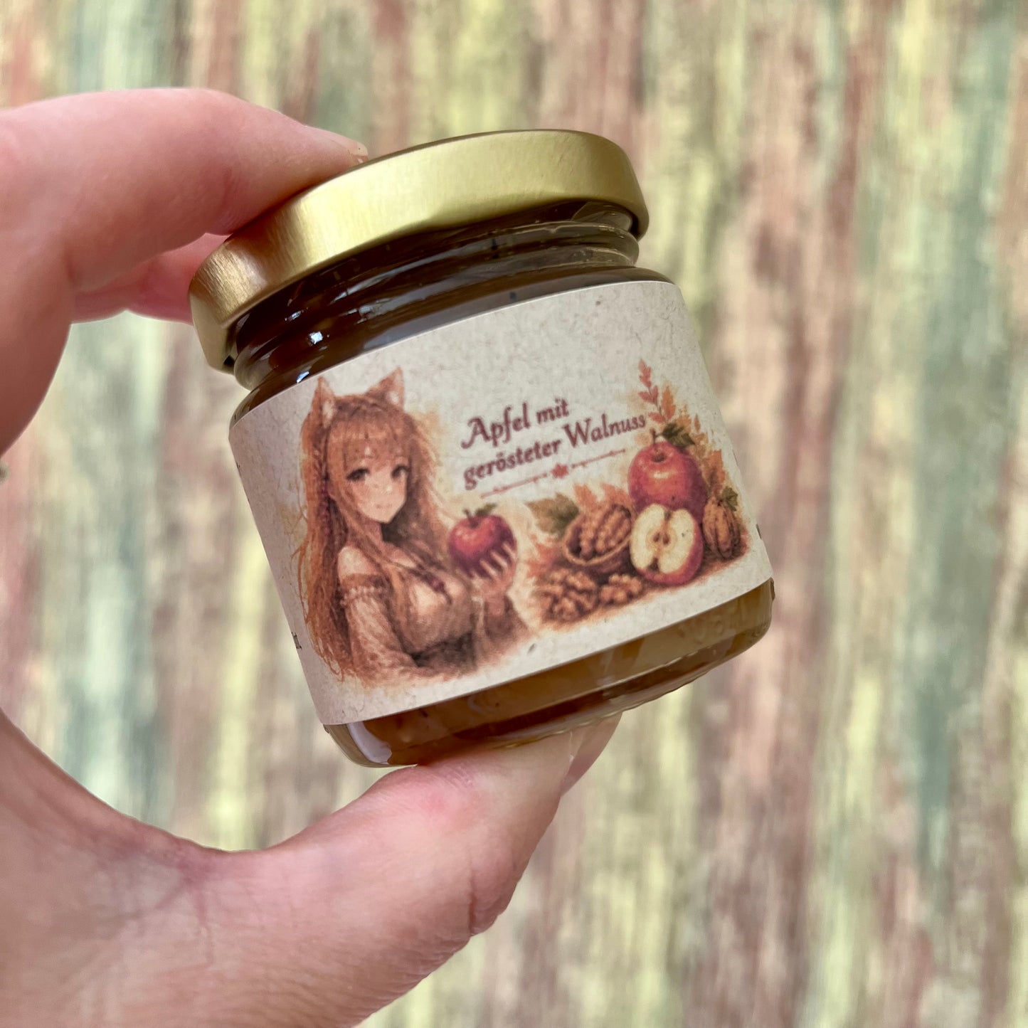 Apfel mit gerösteter Walnuss - Fruchtaufstrich 100 Gramm