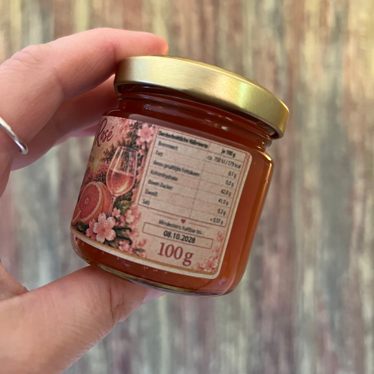 Grapefruit · Rosé – Fruchtaufstrich - 100 Gramm (mit Alkohol)