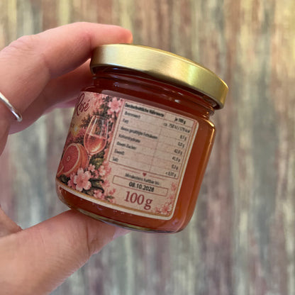 Grapefruit · Rosé – Fruchtaufstrich - 100 Gramm (mit Alkohol)