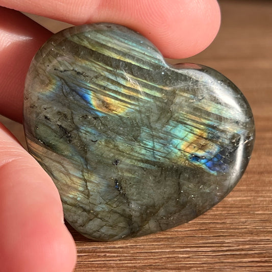 Labradorit Herz 4,5cm x 4,5 cm