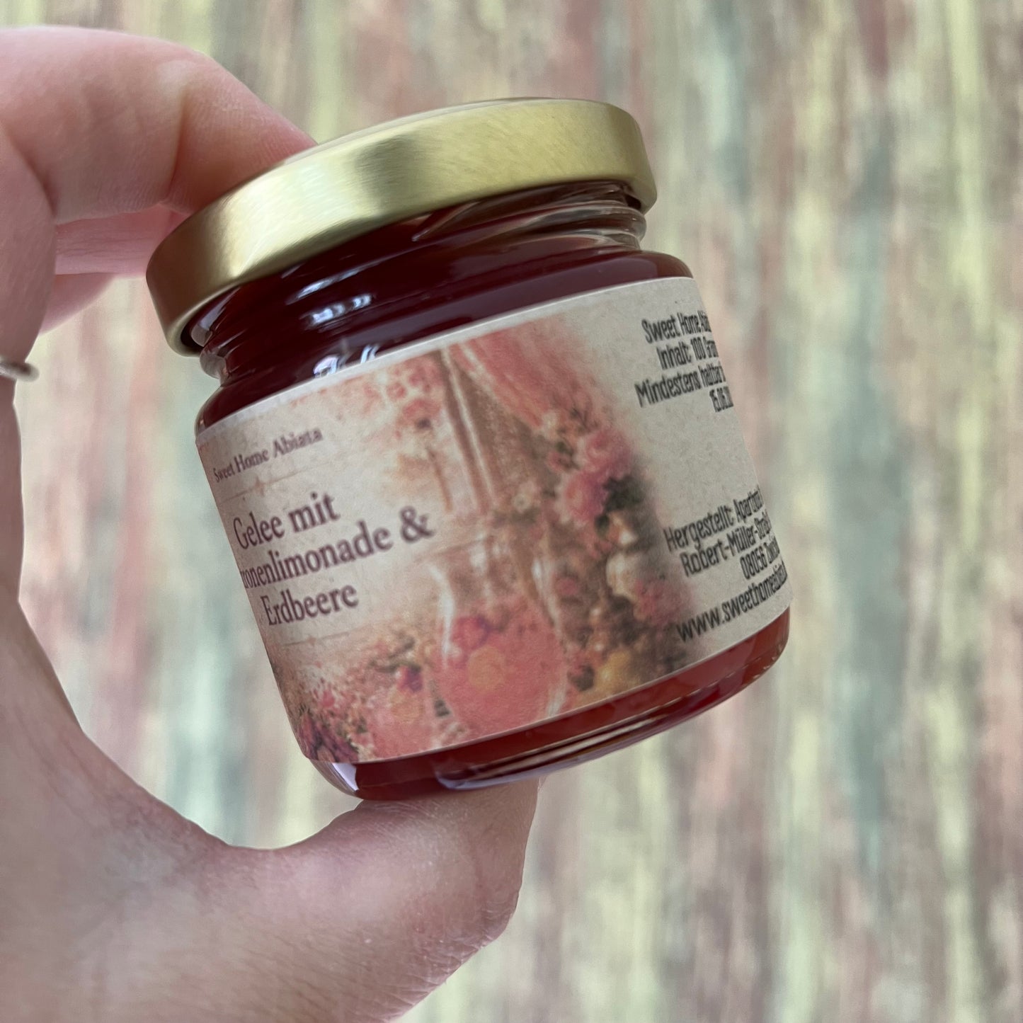 Gelee mit Zitronenlimonade und Erdbeere - 100 Gramm