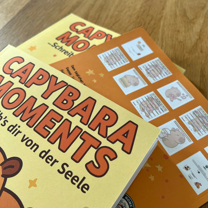 Capybara Moments – Schreib’s dir von der Seele: Dein 80-Tagebuch mit süßen Capybara Motiven auf jeder Seite