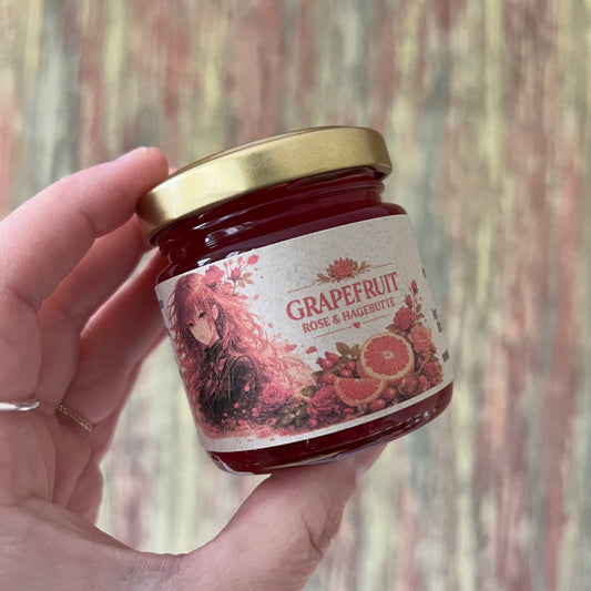 Grapefruit mit Hagebutte und Rosenblätter - Fruchtaufstrich 100 Gramm
