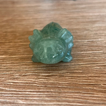 Axolotl aus grünem Aventurin