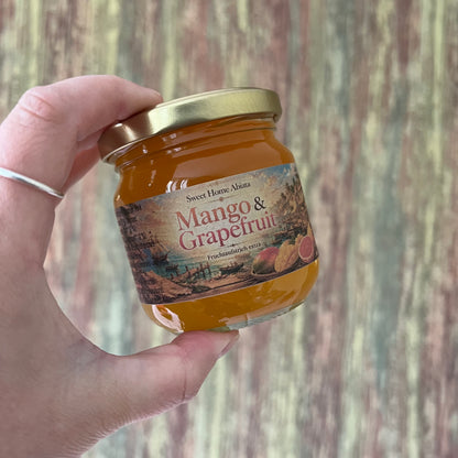 Mango und Pink Grapefruit - Fruchtaufstrich extra - 200 Gramm