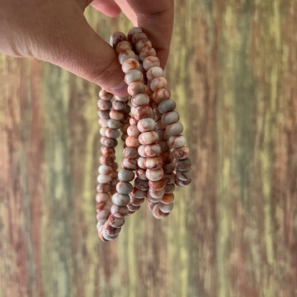 Seidenjaspis – 5x8 mm ovale Steine, ca. 18 cm - Armband