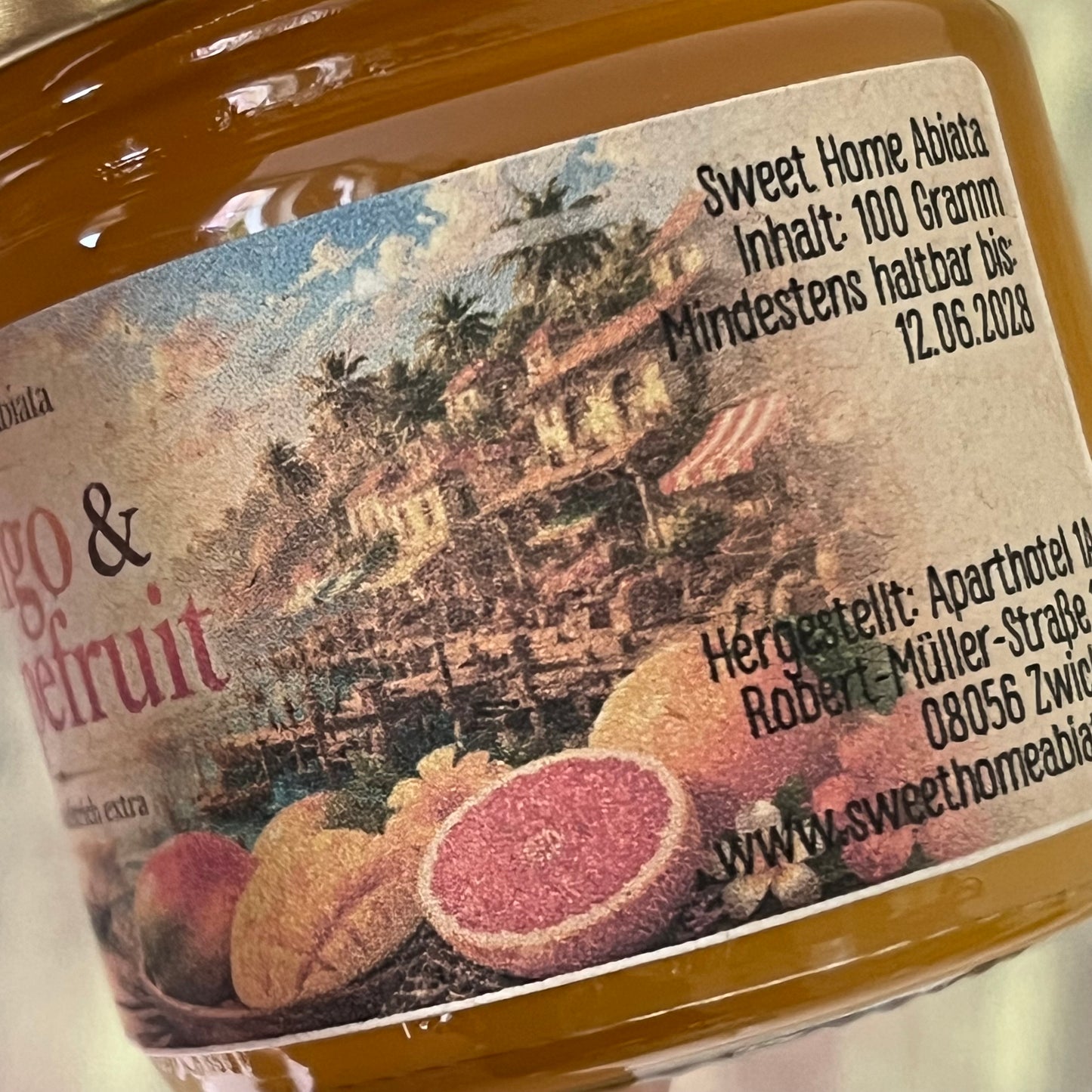 Mango und Pink Grapefruit - Fruchtaufstrich extra - 200 Gramm