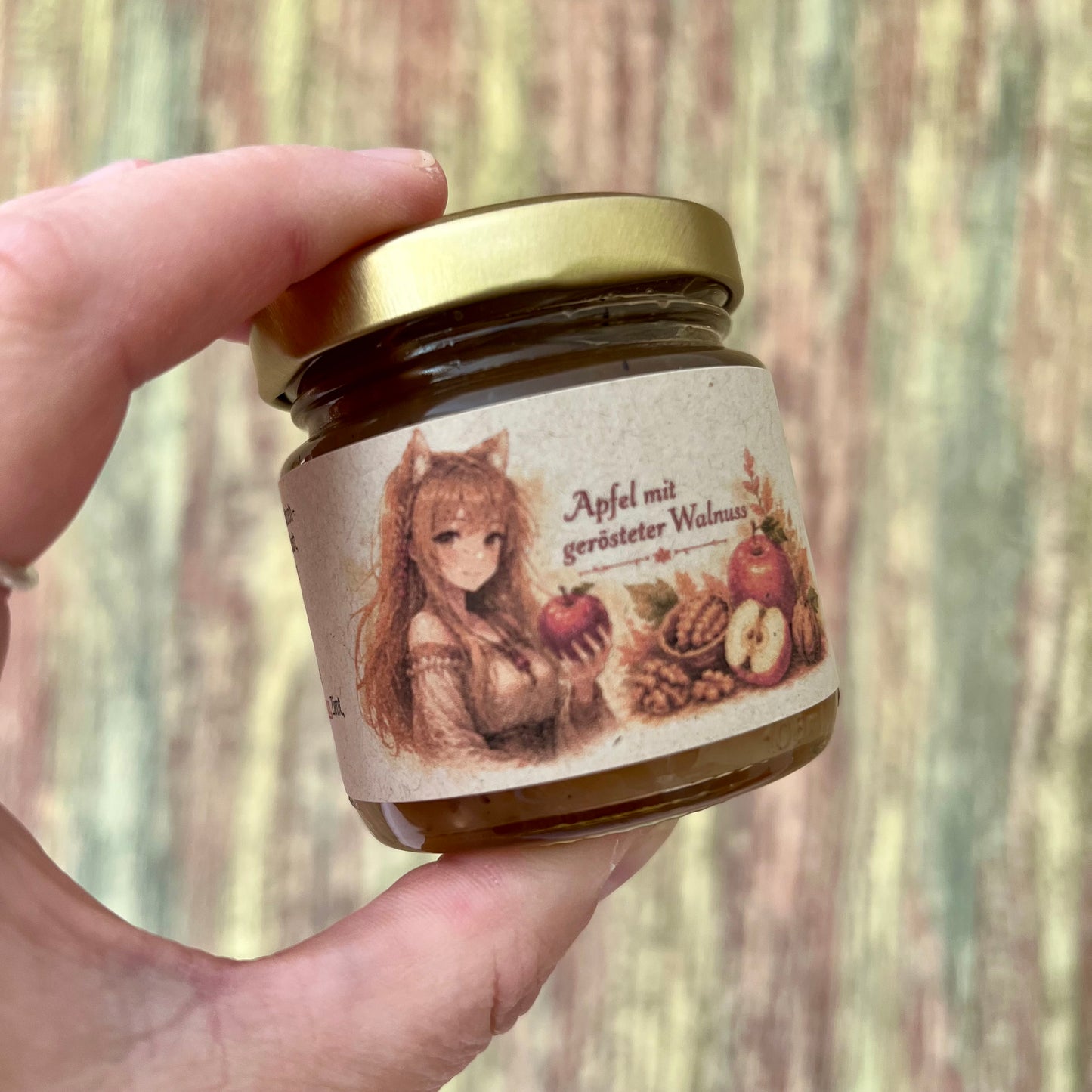 Apfel mit gerösteter Walnuss - Fruchtaufstrich 100 Gramm