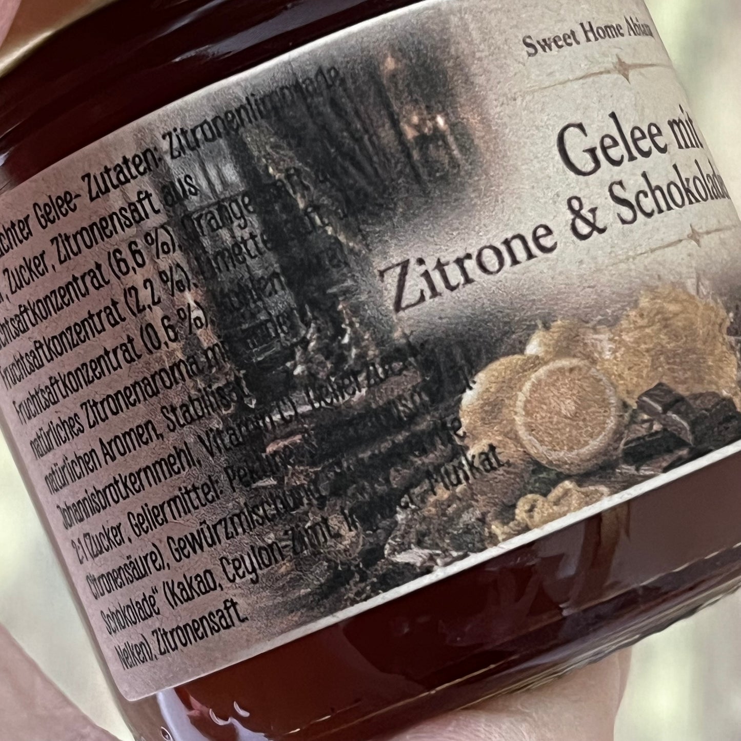 Gelee mit Zitronenlimonade und Schokoladengewürz 100 Gramm