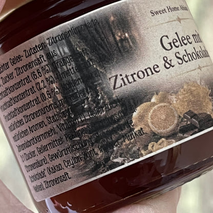 Gelee mit Zitronenlimonade und Schokoladengewürz 100 Gramm