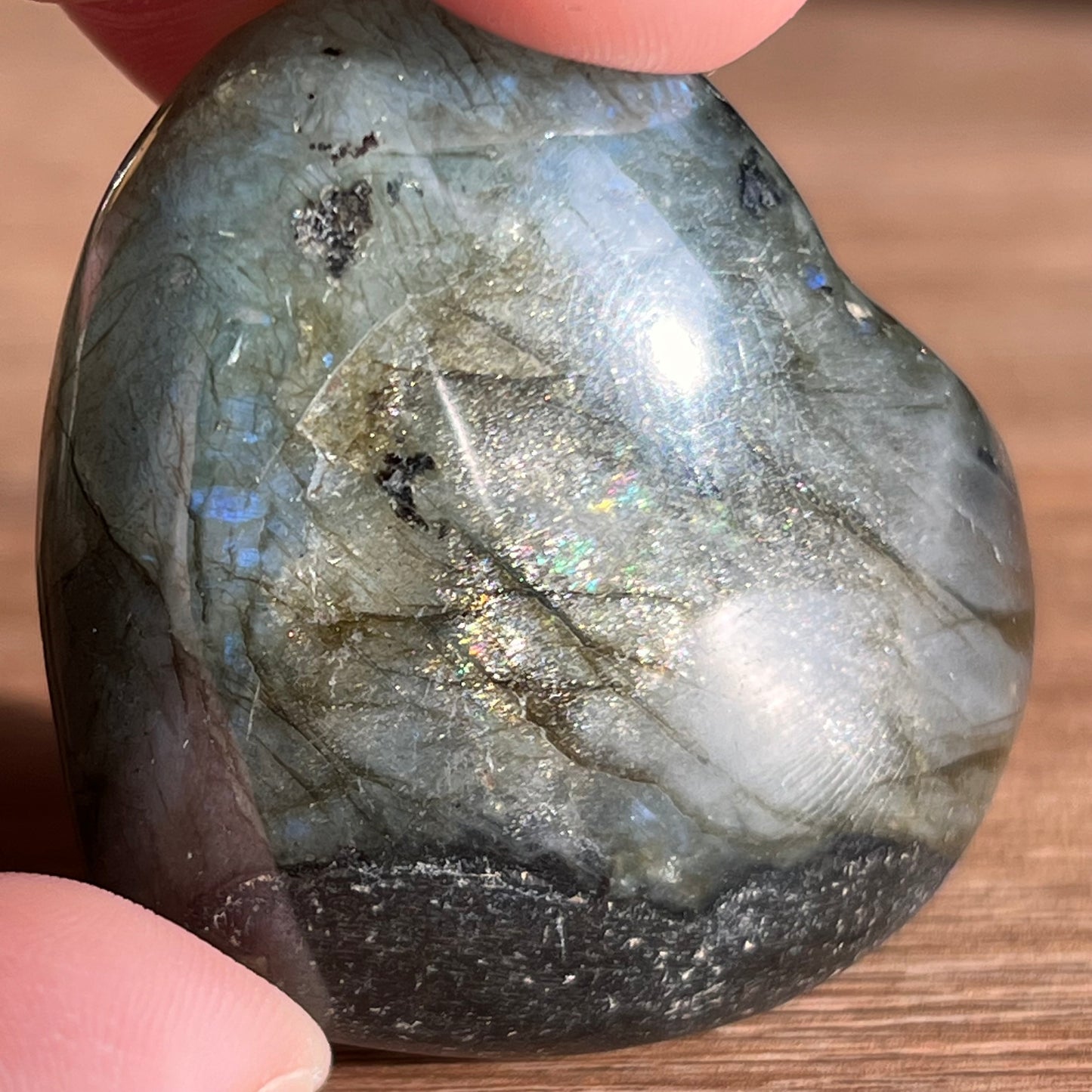 Labradorit Herz 4,5cm x 4,5 cm