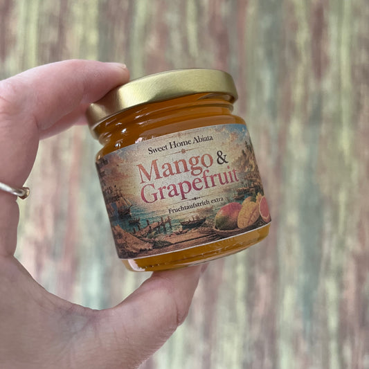 Mango und Pink Grapefruit - Fruchtaufstrich extra - 100 Gramm