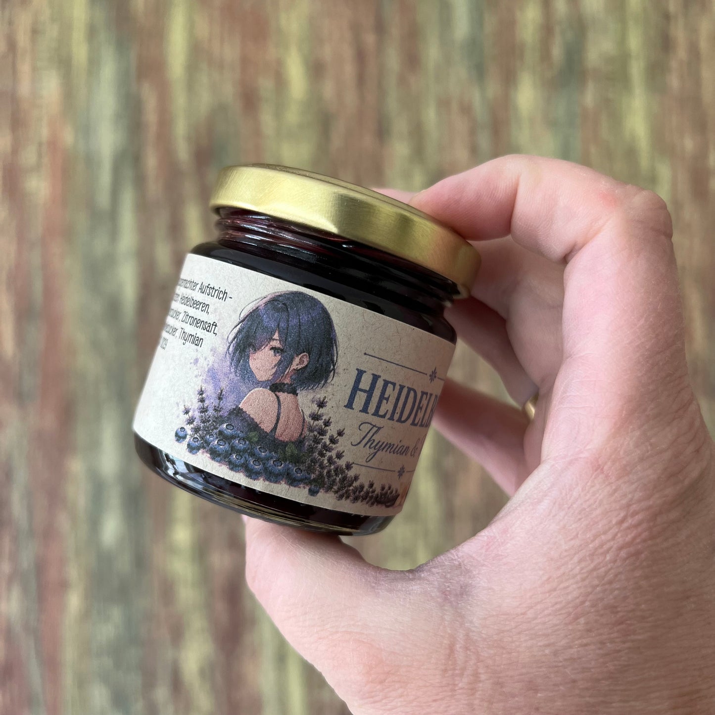 Heidelbeere mit Thymian - Fruchtaufstrich - 100 Gramm